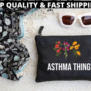Asthma Things bag | Cute Asthma Inhaler Bag | Asthma Travel Pouch | Asthma Inhaler Case | Medical Supply Bag for Kids and Adults