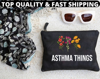 Asthma Things bag | Cute Asthma Inhaler Bag | Asthma Travel Pouch | Asthma Inhaler Case | Medical Supply Bag for Kids and Adults