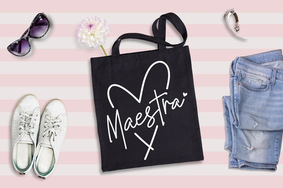 Maestra Tote Bag Custom Teacher Tote Bag Spanish Teacher - Etsy