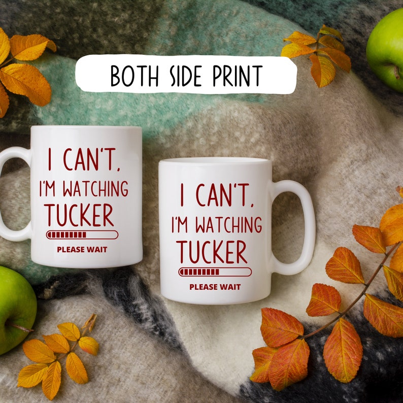 tucker carlson mug, conservative gift, republican present, funny political cup, right wing humor, fox news fan gear, patriot drinkware, election 2024 art, usa themed coffee, news anchor parody, men birthday gift, republican dad mug, political satire