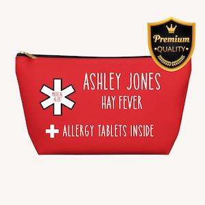 Personalisierte medizinische Alarmtasche | Allergie-Medikament-Tasche | Benutzerdefinierte Notfall Reisetasche | Heuschnupfen & Epipen Halter