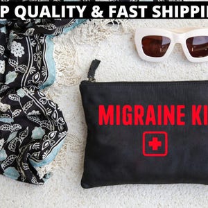 Migraine Relief, Headache Kit, Aromatherapy Bag, Rice Heating Pad, Microwave Heat Pack, Natural Healing, Invisible Illness, Tension Pain Gift, Cooling Eye Mask, Wellness Pouch, Chronic Pain Care, Self Care Package, Period Cramp Relief,migraine kit bag, headache relief bag, chronic pain gift, personalized pouch, custom name pouch, aromatherapy case, migraine gift idea, get well gift, spoonie gift, medical alert bag, travel medicine bag, sick day care kit, self care gift bag