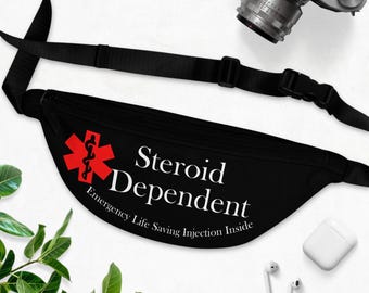 Insuficiencia suprarrenal Enfermedad de Addison Bolsa de cintura Bolsa Addisons Kit de emergencia Bolsa de inyección de emergencia para viajes Fanny Pack para acampar