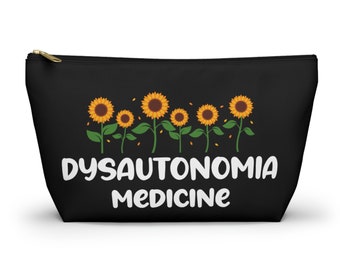 Bolsa de medicamentos para disautonomía: regalo para guerreros con síndrome de taquicardia ortostática postural (POTS), bolsa de viaje retro