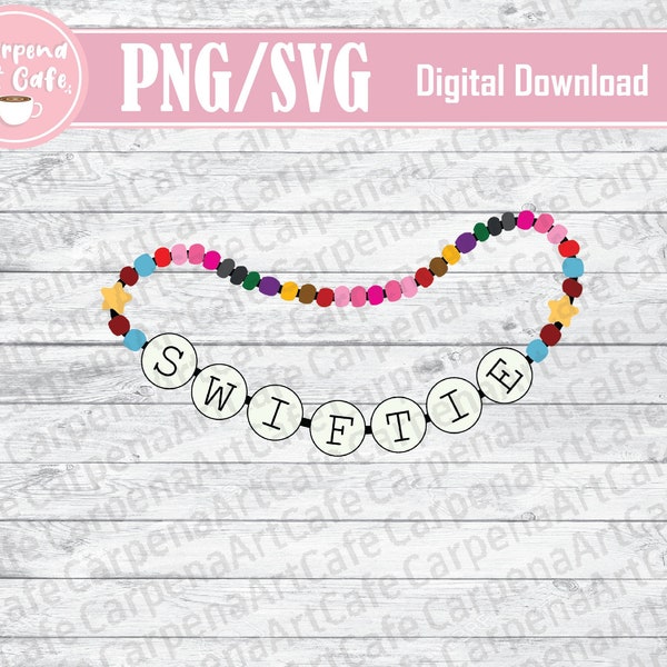 Swiftie Friendship Bracelet SVG & PNG digital file download clip art, Swiftie bracelet clipart download