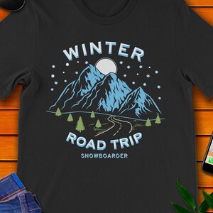 Winter Road Trip - Snowboarder t-shirt.