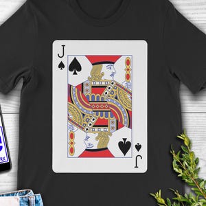 Spades Jack Playing Card t-shirt.