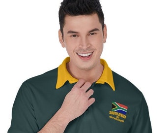 Südafrika 2023 Rugby World Champs International Sportfans Unisex-Poloshirt für Rugby Union.