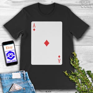 Ace of Diamonds Playing Card t-shirt.