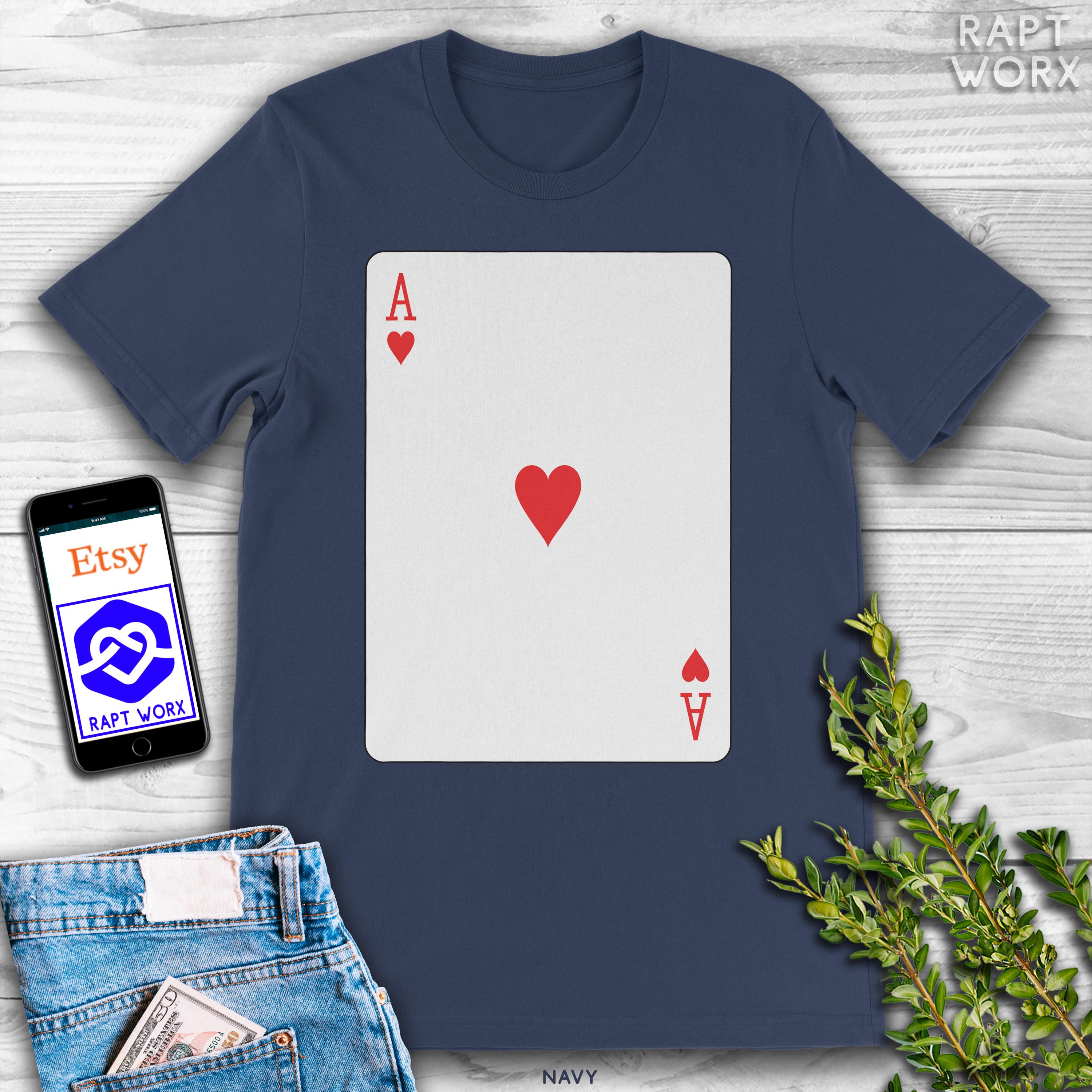 Ace of Hearts Playing Card T-shirt. - Etsy