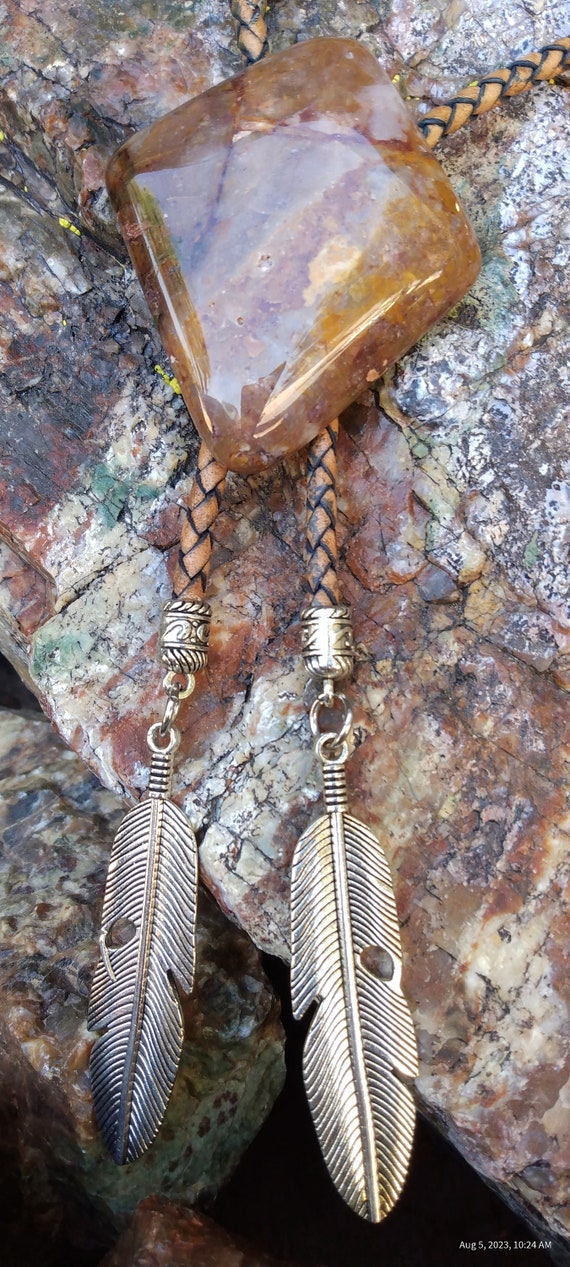 Jasper bolo necktie / necklace