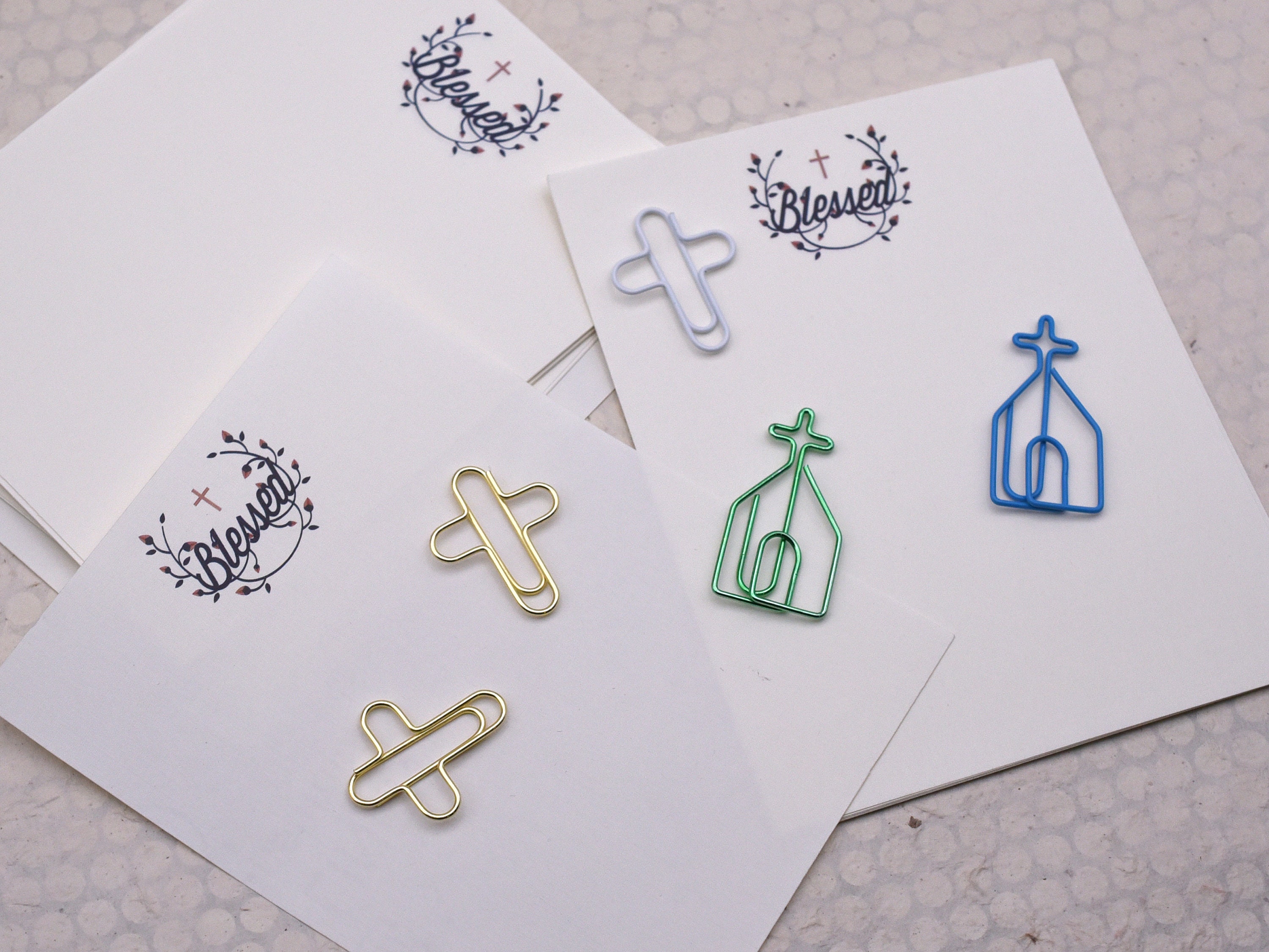 Church & Cross Paper Clips Bible Journaling Bible Clips Christian