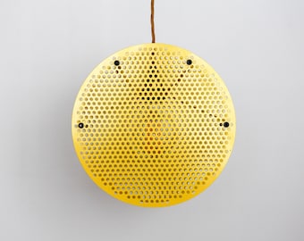 Small Perforated Aluminium Lampshade: Modern Pendant Light Shade, Handmade
