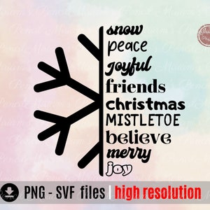 Christmas Svg Png, Snowflake SVG, Merry Christmas SVG, Christmas Svg, Winter Svg, Png, Svg File For Cricut, Sublimation Designs Downloads