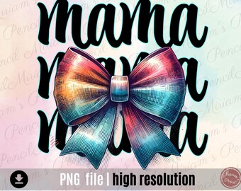 Mama Schleife PNG: Mama Leben Design (Digital Download)