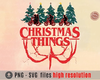 Christmas Things SVG Png, Christmas design PNG SVG, Merry Christmas,Matching Family ,Funny Christmas Vibes, Stranger Christmas Things