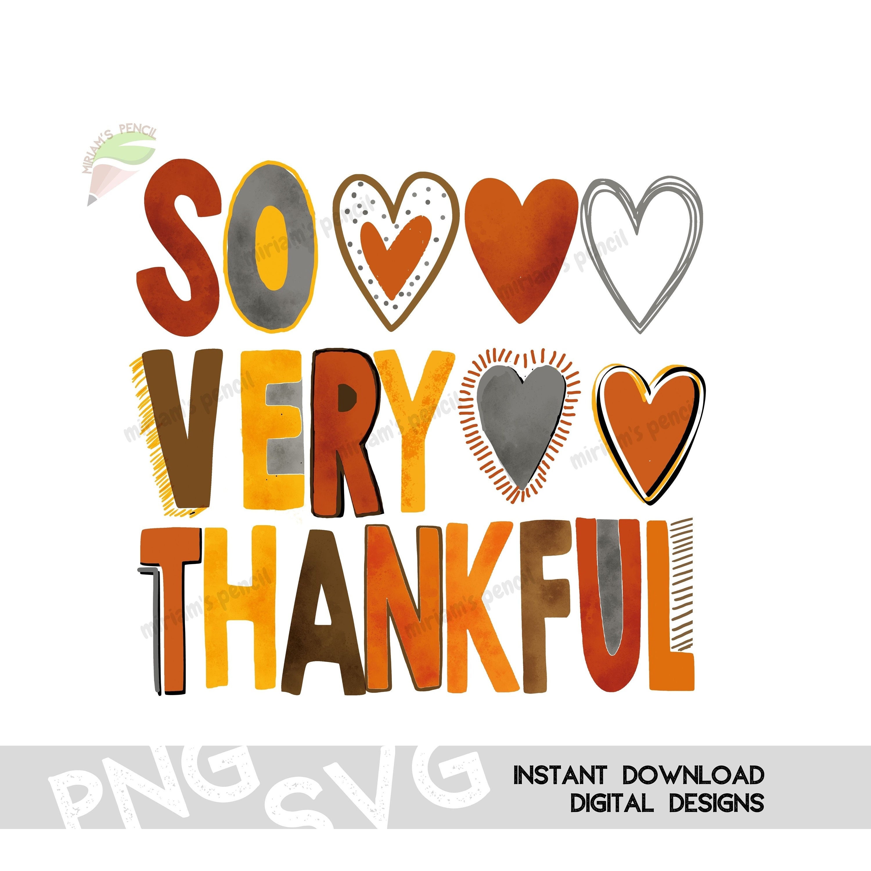 So Very Thankful Png Svg Thanksgiving Png Svg Retro Png Etsy Australia