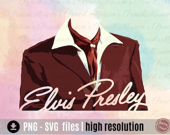 Elvis Presley Vintage SVG PNG, Elvis PNG, Elvis Logo, Elvis Cricut files, Elvis Vintage Font