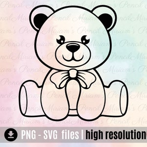 Teddy Bear design PNG SVG,  Cricut cut files, Silhouette, Sublimation Design