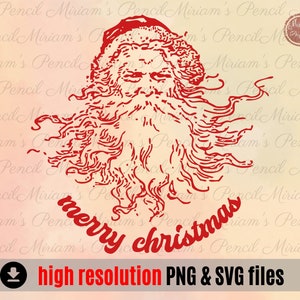 Santa Cut File, Santa SVG, Santa Face SVG, Christmas SVG, Santa Face Clip Art, For Cricut and Glowforge | svg jpg png eps