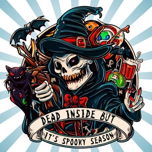 Halloween Dead Inside Png, Saison fantasmagorique, Sorcière Halloween Png, Png effrayant, Png fantôme, Silhouette Png, Squelette, Crâne png thumbnail