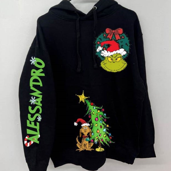 Grinch Hoodie, Grinch Christmas Sweatshirt, Christmas Gifts, Grinchy, Grinch Shirt, Merry Grinchmas