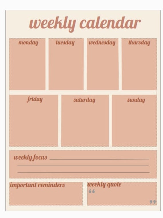 Schedule Printable Organize Printable Document Printable - Etsy