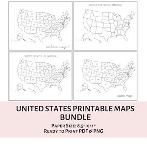 US Printable Map US Sales Map Tracker United States Blank Map