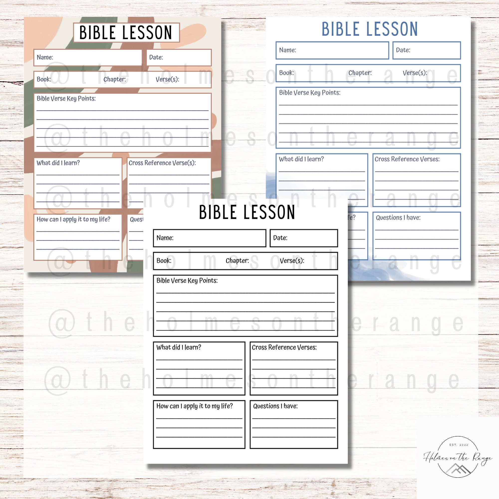 Bible Study Printable Sheets for Kids Bible Lesson Journal Page ...