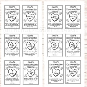 God's Conversation Hearts Printable Valentines Coloring Cards NKJV ...