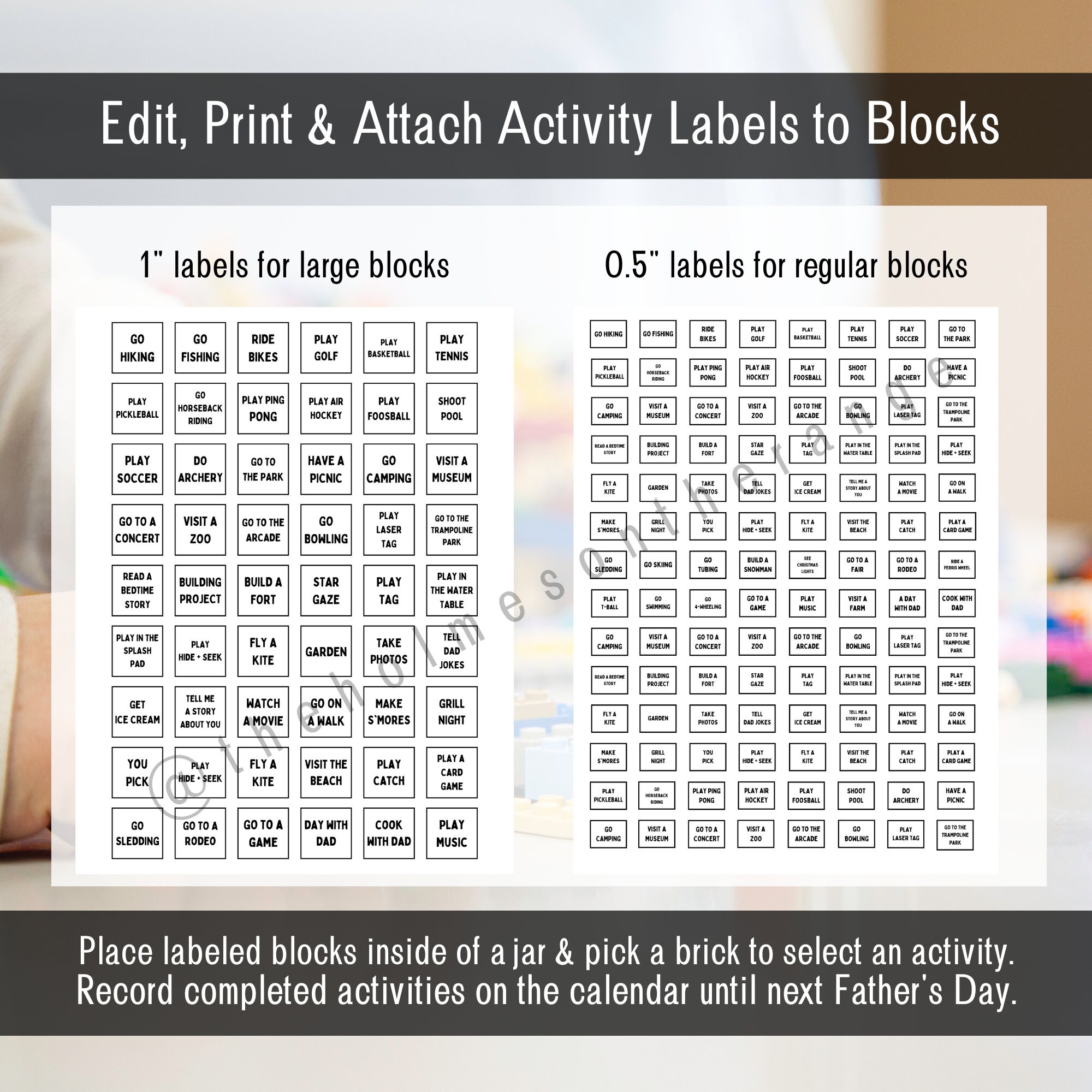Building Memories With Dad Printable Kid's Craft for Father's Day DIY ...