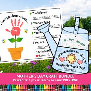 Mother's Day Craft for Kids | Watering Can Craft | Tea Pot Craft | Coffee Cup Gift Card Holder | Fingerprint Handprint Card | Proverbs 31
