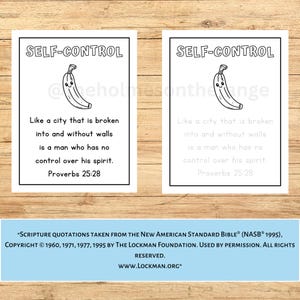 Fruit of the Spirit Coloring Wheel | Bible Verse Tracing Coloring Pages | Printable Kids Bible Activity | Sunday School Craft | Bible Lesson image 7