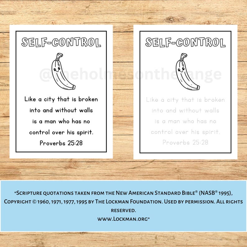 Fruit of the Spirit Coloring Wheel | Bible Verse Tracing Coloring Pages | Printable Kids Bible Activity | Sunday School Craft | Bible Lesson image 7
