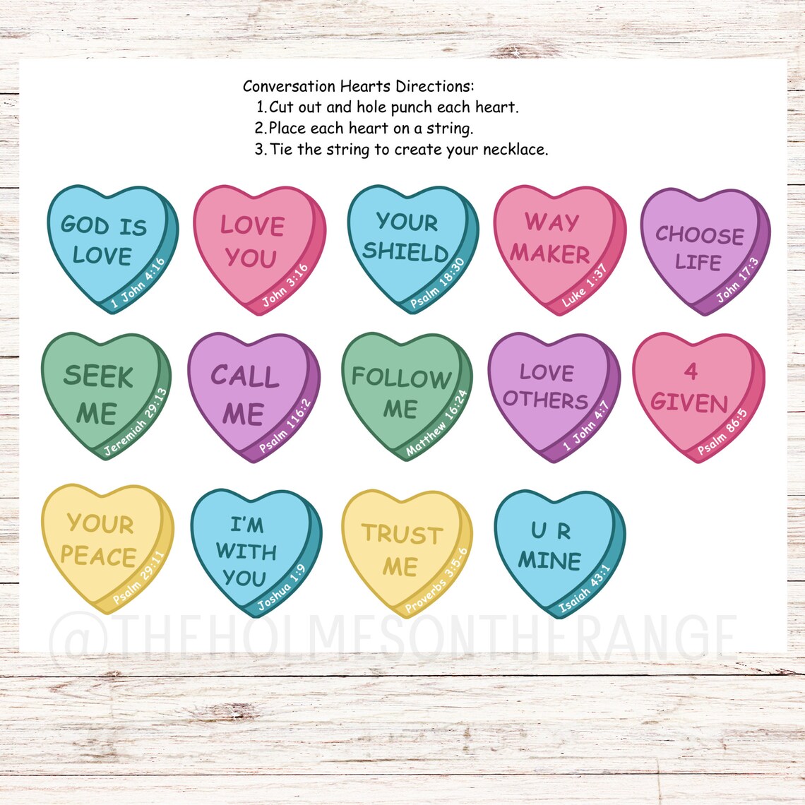 God's Conversation Hearts Printable Valentines Coloring Cards NKJV ...