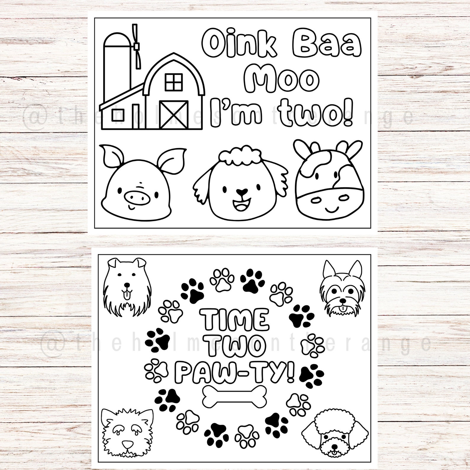 Birthday Party Coloring Sheets for Kids 2nd Birthday Printable Kids ...