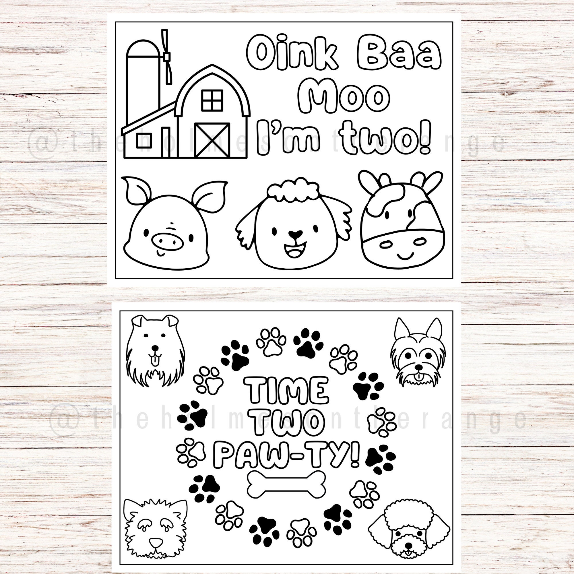 Birthday Party Coloring Sheets for Kids 2nd Birthday Printable Kids ...