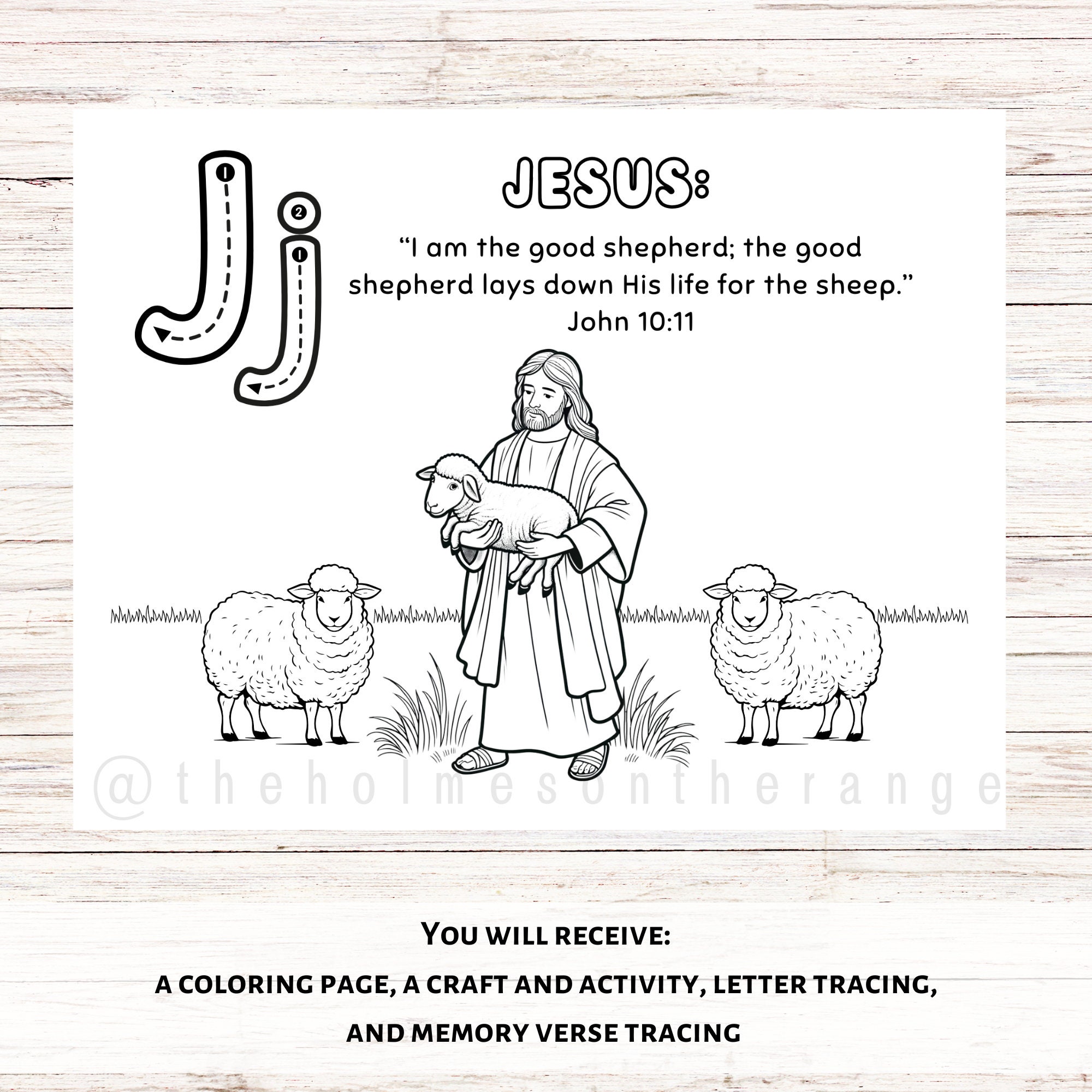 Letter J Jesus Bible Craft Printable for Kids Life of Jesus Bible ...