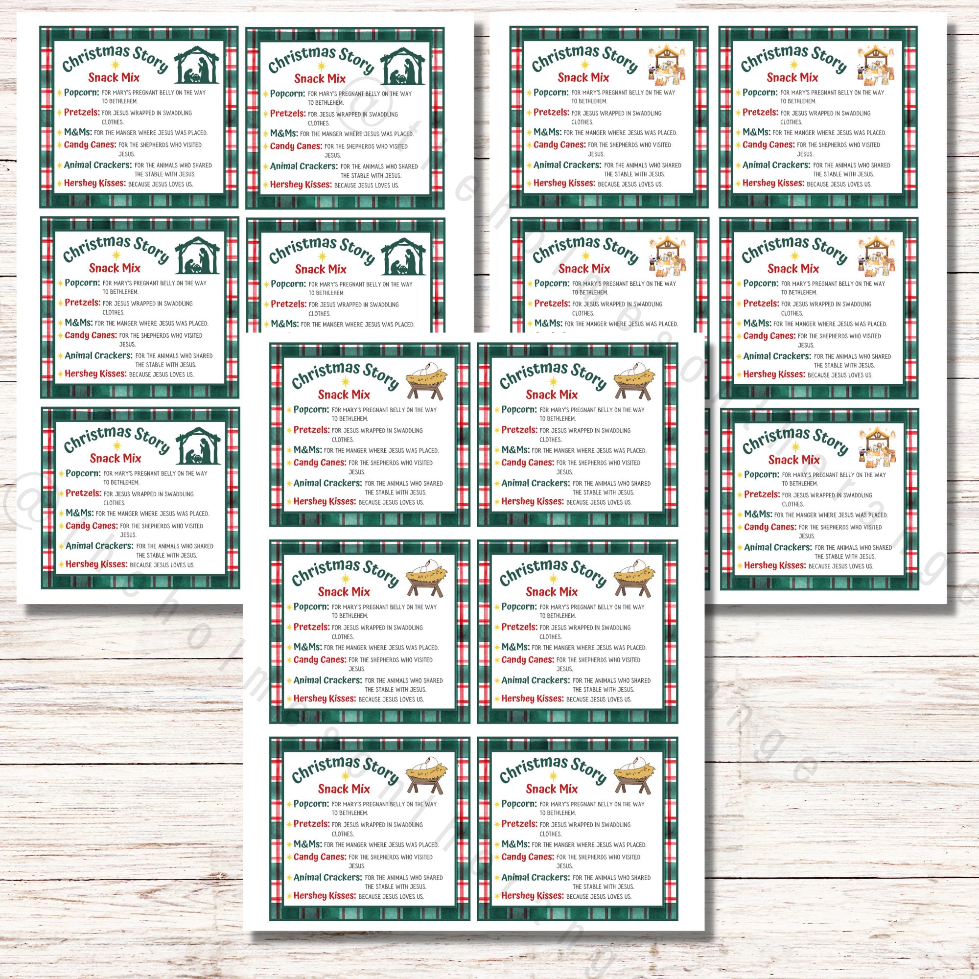 Christmas Story Snack Mix Printable Label Nativity Snack Mix Gift Tag Christmas Story Snack Mix Printable Label Nativity Snack Mix Gift Tag