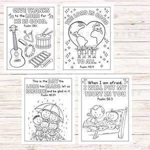 Bible Verse Coloring Pages for Kids | Memory Verse Coloring Pages | Sunday School Activity | 37 Scripture Christian Homeschool Coloring Book image 6