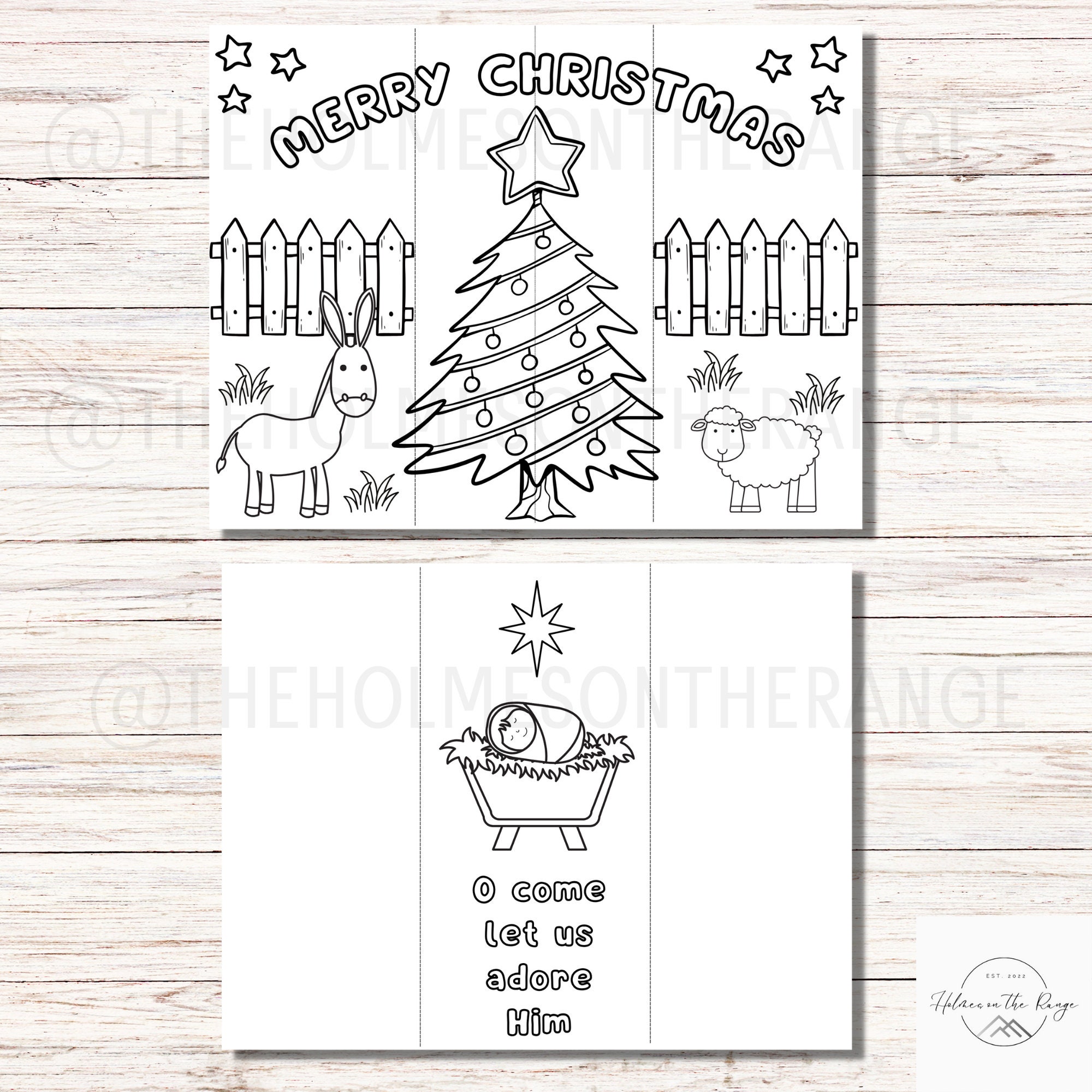 Christmas Story Coloring Pages Bundle for Kids | Nativity Coloring ...