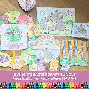 子供向けイースタークラフト＆アクティビティセット | 聖週間クラフト | キリスト教聖書クラフト | 復活祭クラフト