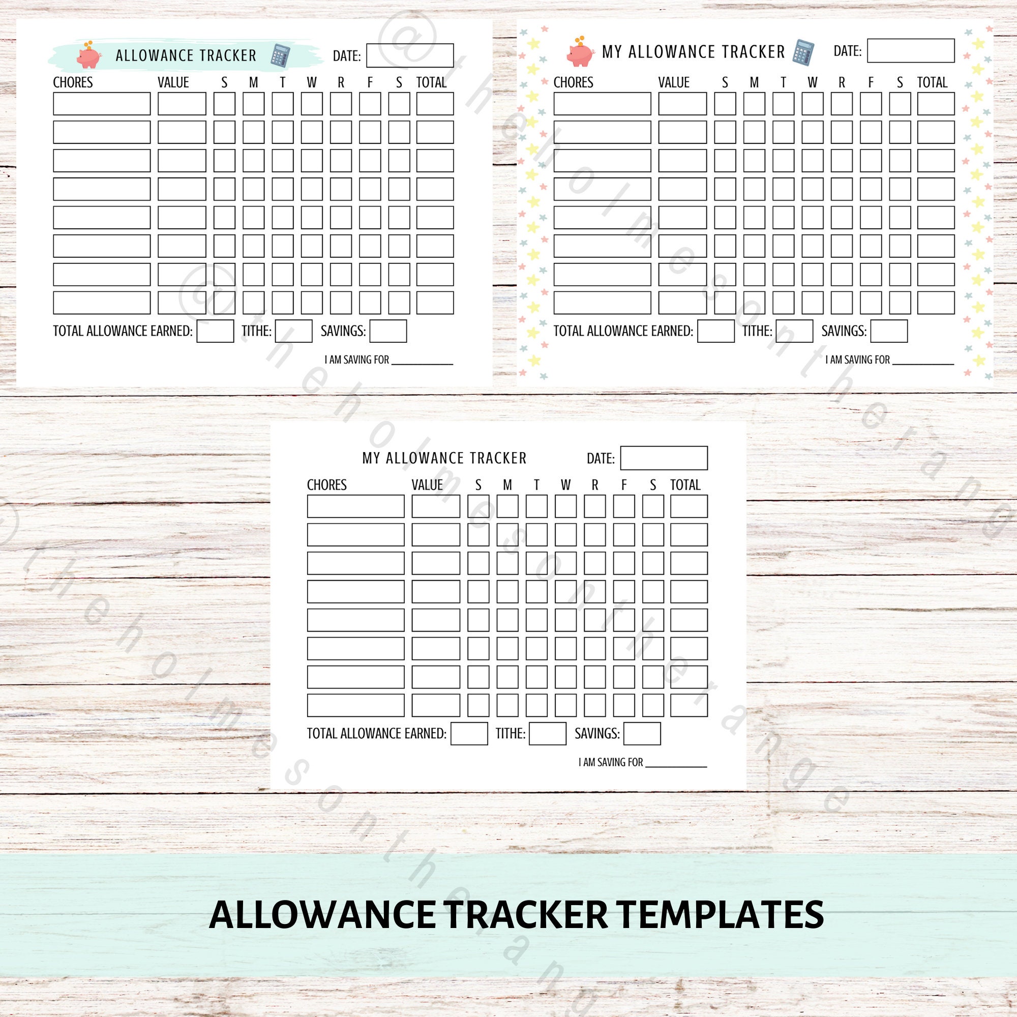 routine-and-chore-chart-bundle-for-kids-allowance-tracker-etsy