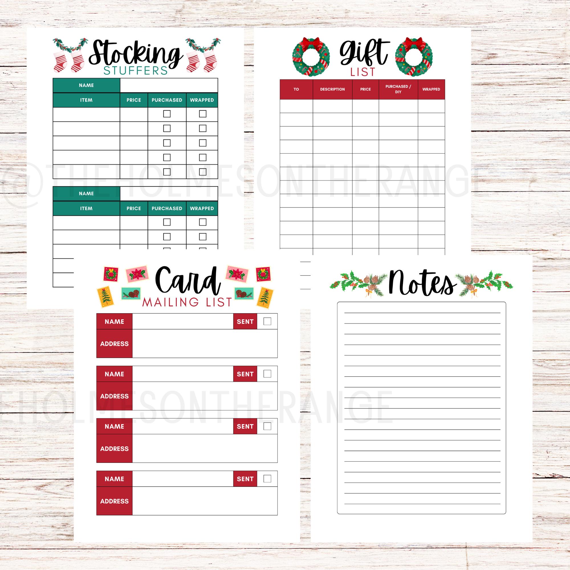 Christmas Planner Template | Printable Christmas Planner | Digital ...