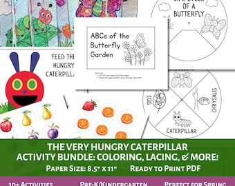 The Very Hungry Caterpillar-activiteitenbundel | Levenscyclus vlinder | Dramatische speelactiviteit | Eenheidsstudie vlinder | Dagen van de week