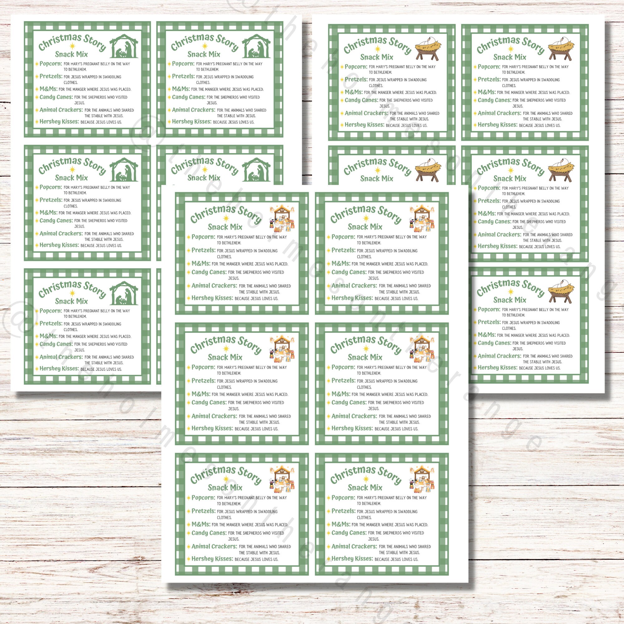 Christmas Story Snack Mix Printable Label Nativity Snack Mix Gift Tag Christmas Story Snack Mix Printable Label Nativity Snack Mix Gift Tag