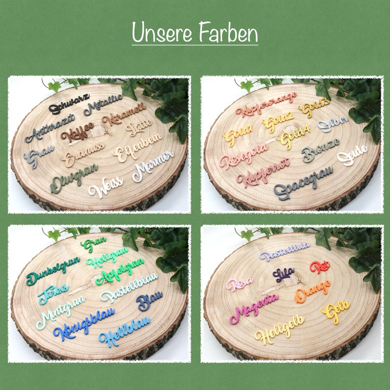 Cake Topper für Hochzeiten personalisiert mit Namen und Datum viele Farben Dekoration für deine Traumfeier Tortenstecker Ja-Wort Bild 10