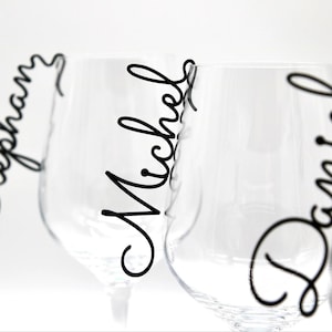 Elegante Tischkarte zum Einhängen ins Glas - viele Farben - Namensschilder - Tischkarten für Hochzeit, Geburtstag oder Firmenfeier