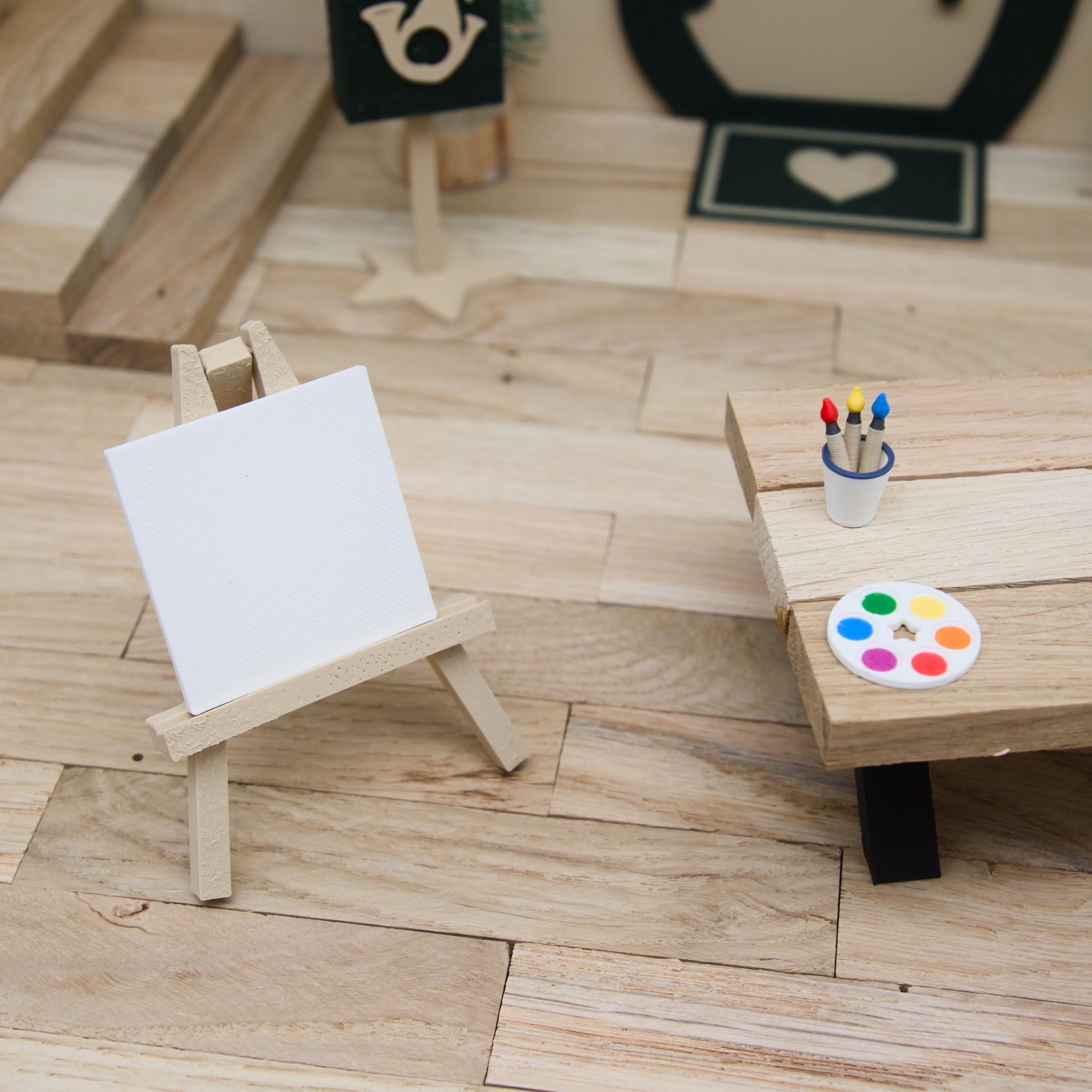 Buzz Cool Mini-Staffelei-Set – 5 Stück, Holzstaffelei Mit Leinwand, 15,2 Cm, Für Kinder, Acrylmalerei, Deko & Kunstprojekte Malset Für Kinder