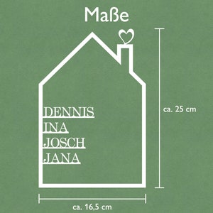 Haus mit Namen personalisiert Türschild für Familien viele Farben Bild 4